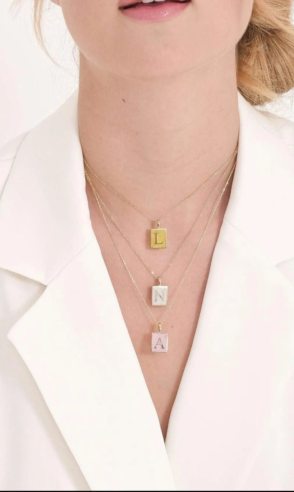Letter Y Onyx Necklace