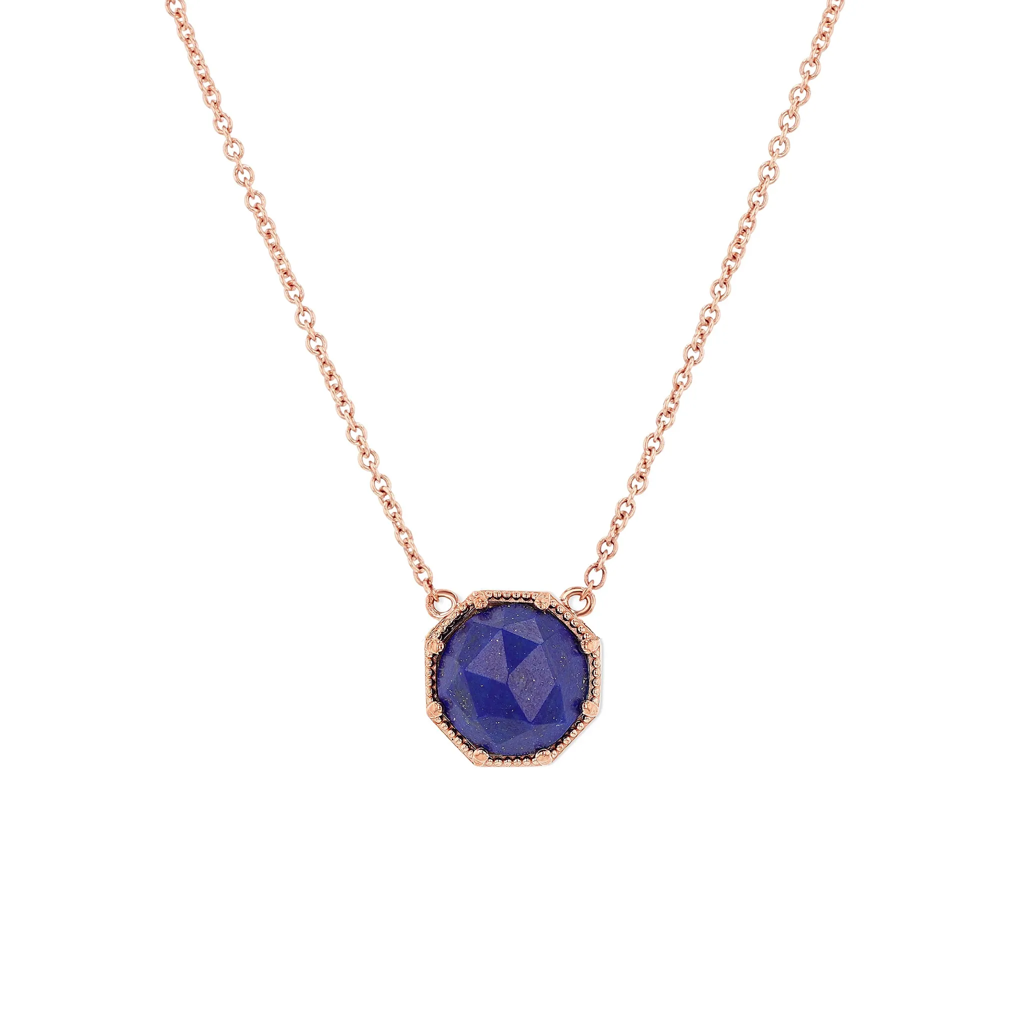 Maman Crown Bezel Lapis Necklace