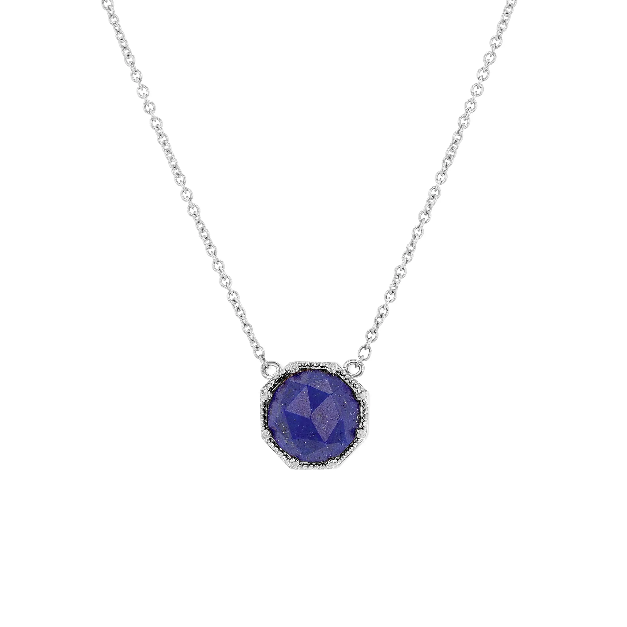 Maman Crown Bezel Lapis Necklace