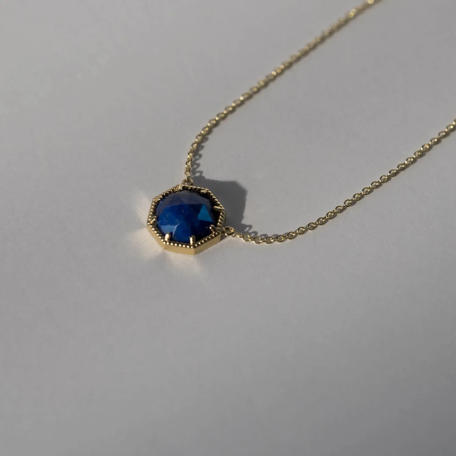 Maman Crown Bezel Lapis Necklace