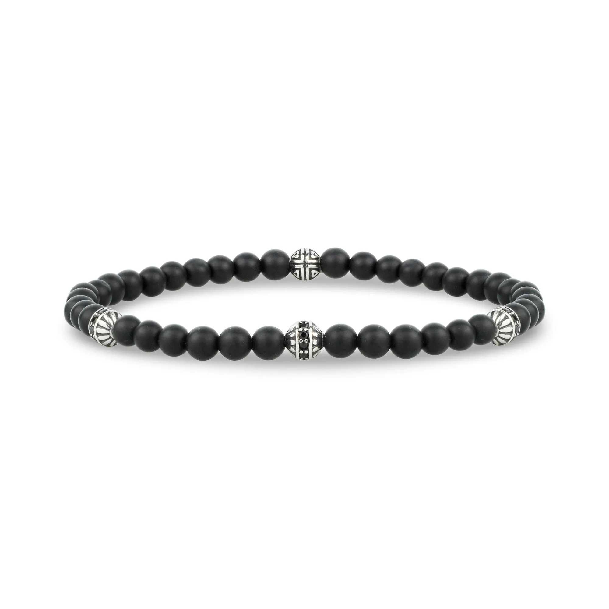 Matte Black Enigma Bead Bracelet