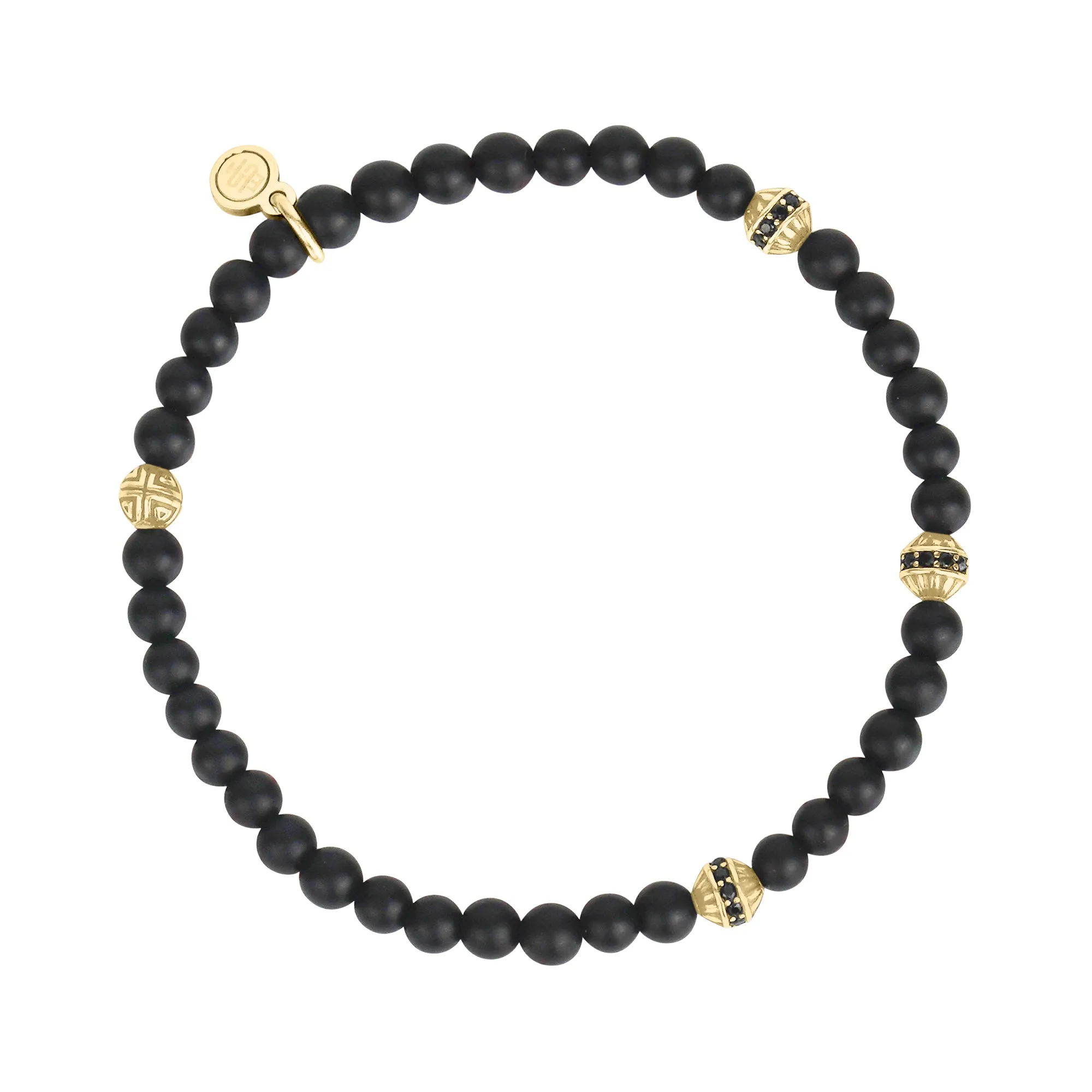 Matte Black Enigma Bead Bracelet