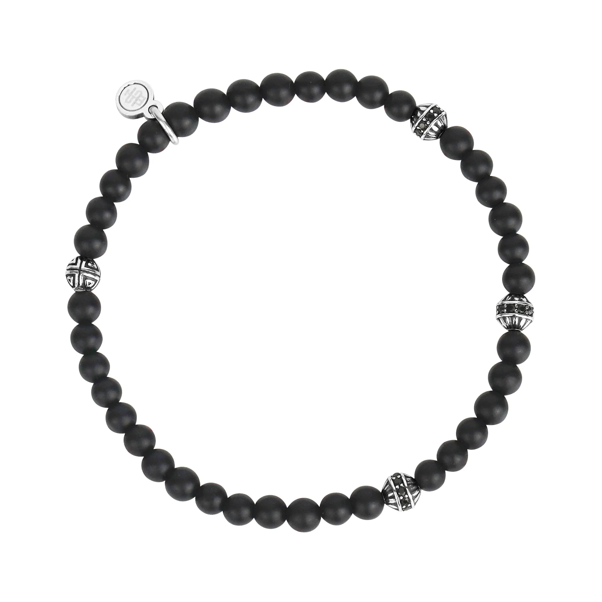 Matte Black Enigma Bead Bracelet