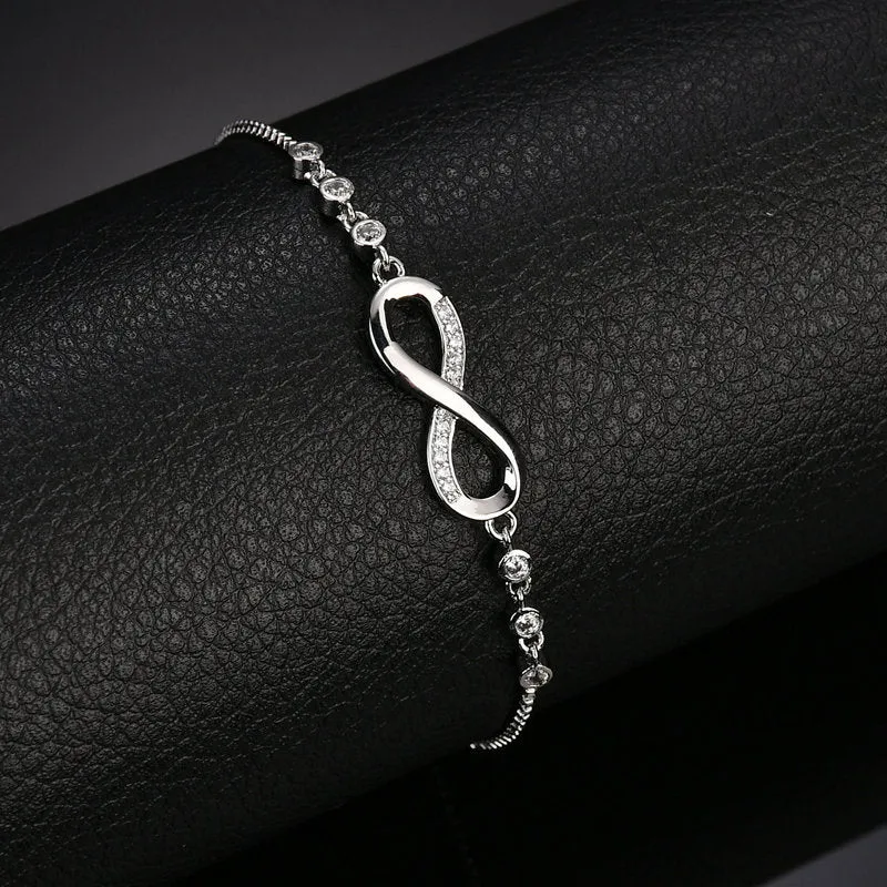 Micro-inlaid Zircon 8 Word Bracelet