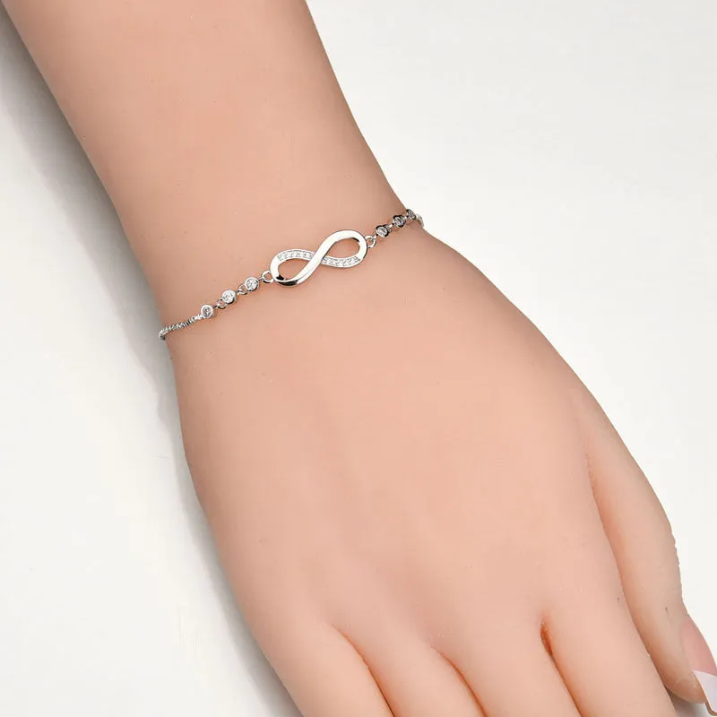 Micro-inlaid Zircon 8 Word Bracelet