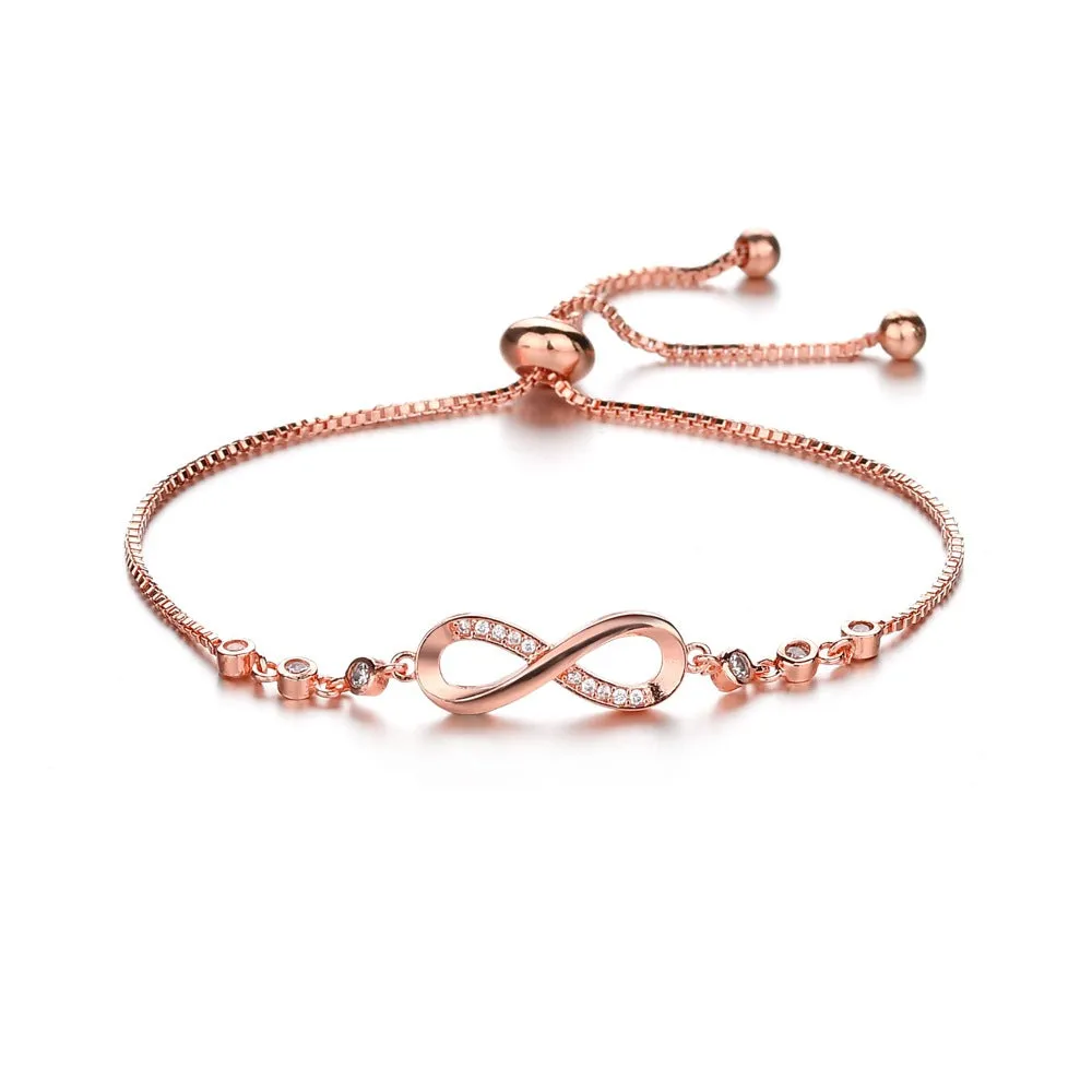 Micro-inlaid Zircon 8 Word Bracelet