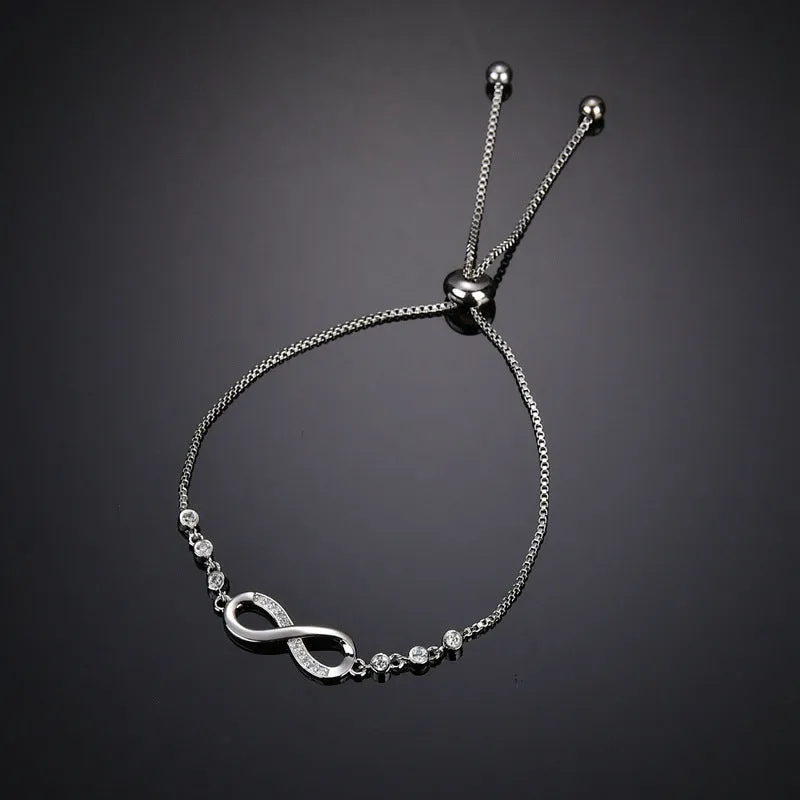 Micro-inlaid Zircon 8 Word Bracelet
