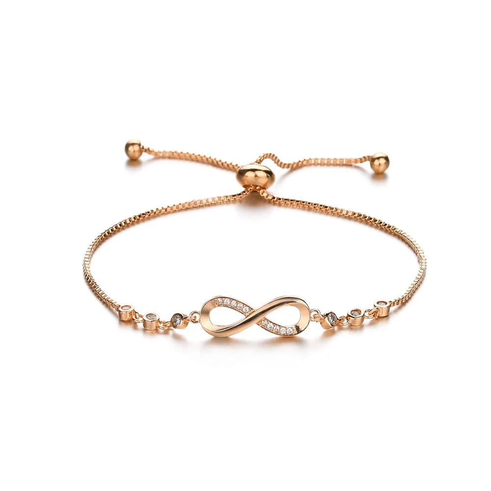 Micro-inlaid Zircon 8 Word Bracelet