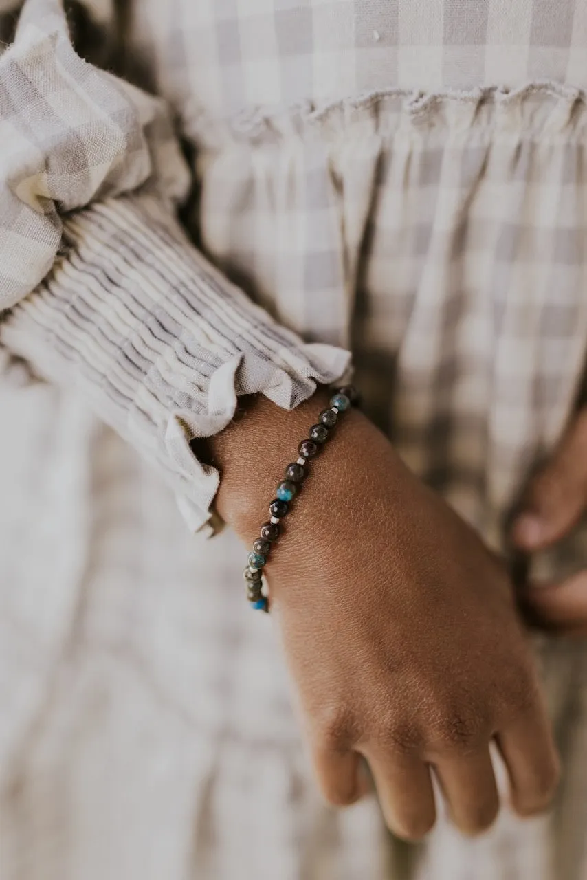 Mini Silver Stone Stacking Bracelet