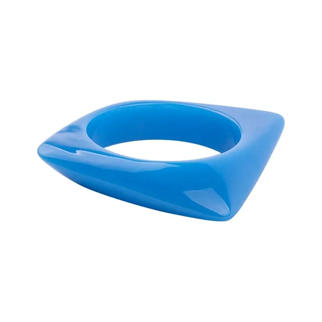 Minimal- the Angled Minimalist Solid Color Bangle Bracelet 7 Colors