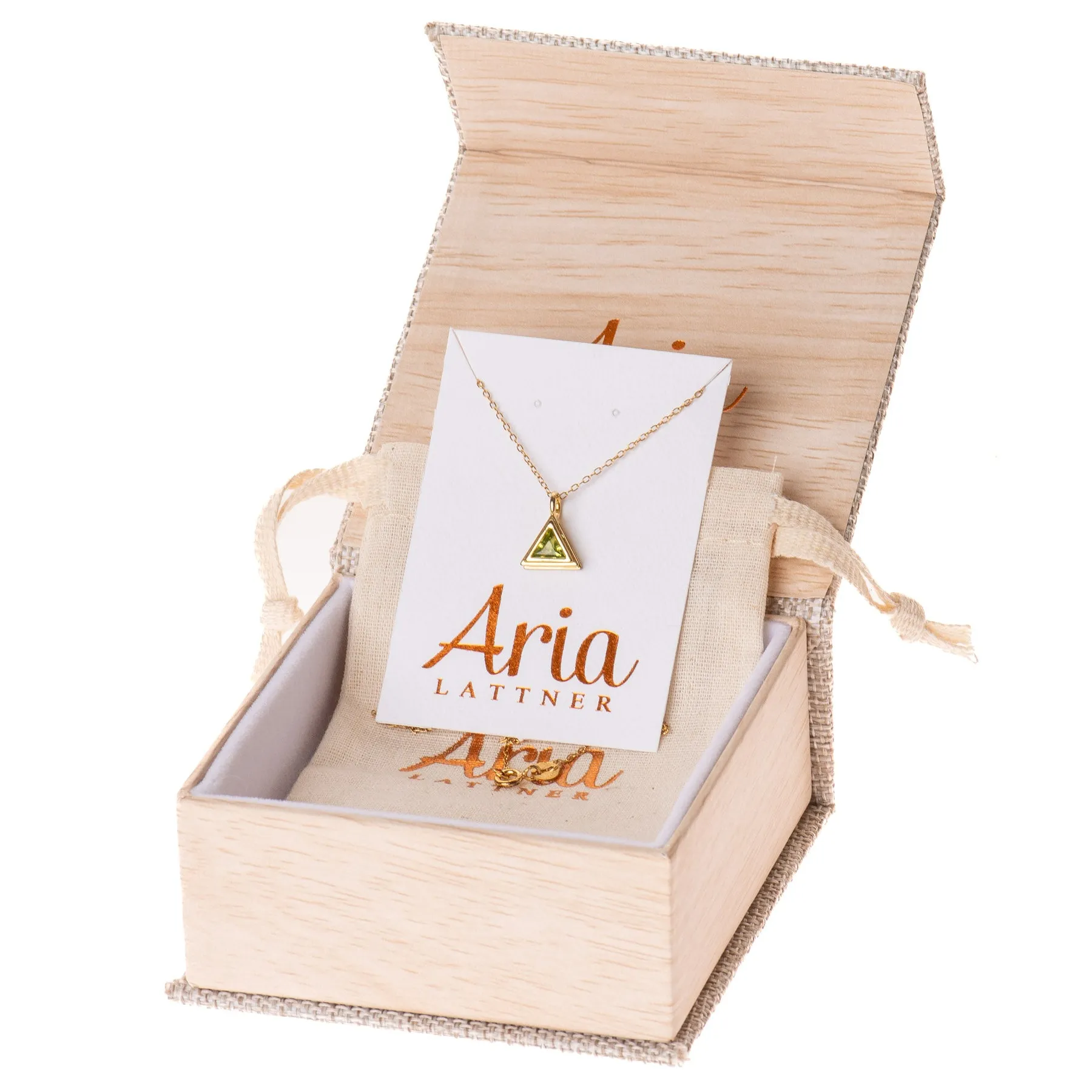 Minimalist Peridot Charm Necklace