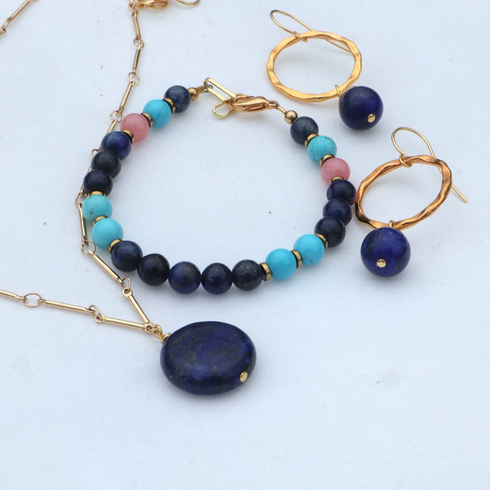 Mixed Lapis  Bracelet