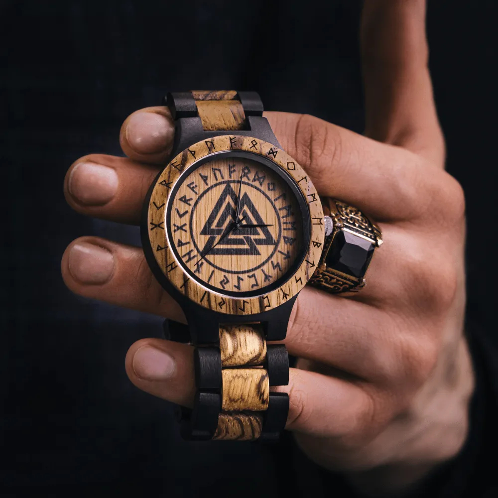 Montre en bois Valknut - Odin's Hall