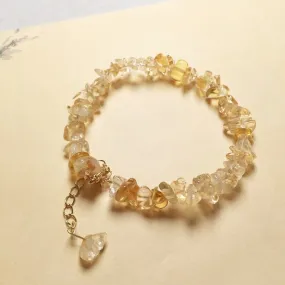 Natural Citrine Crushed Stone Bracelet