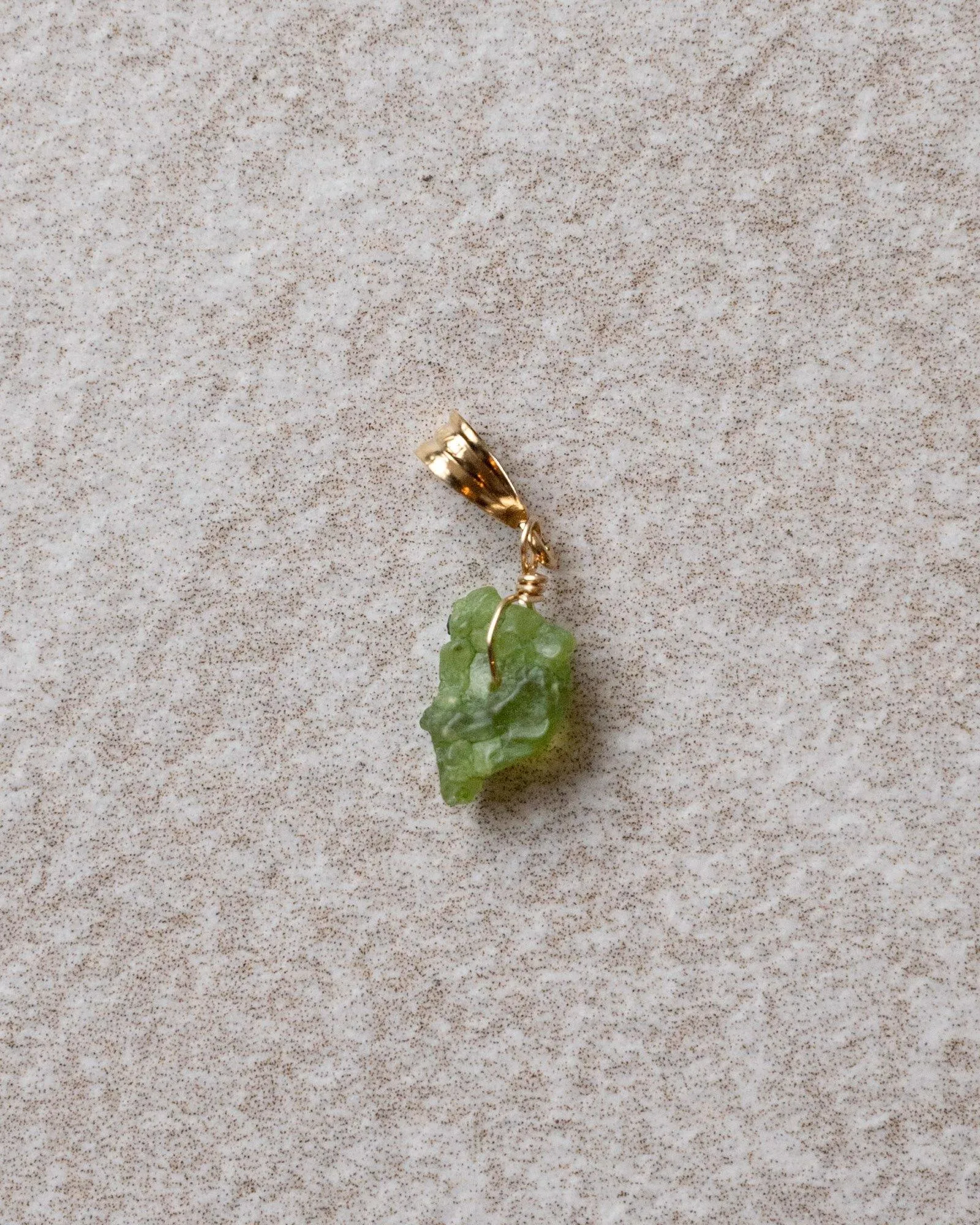 Necklace Charm August Peridot Gold Filled