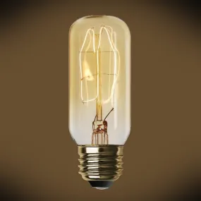 Nostalgic Tubular Radio Style Light Bulb - 40 Watt - Amber