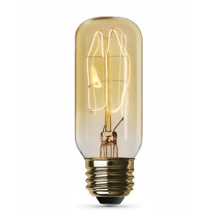 Nostalgic Tubular Radio Style Light Bulb - 40 Watt - Amber