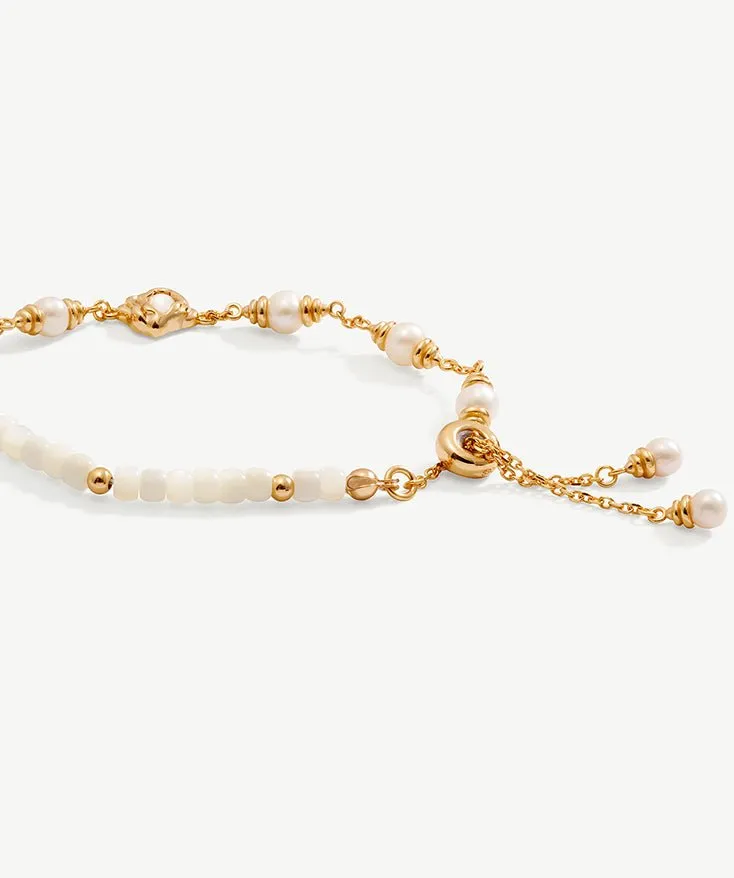 Ocean Gemstone & Pearl Beaded Bracelet