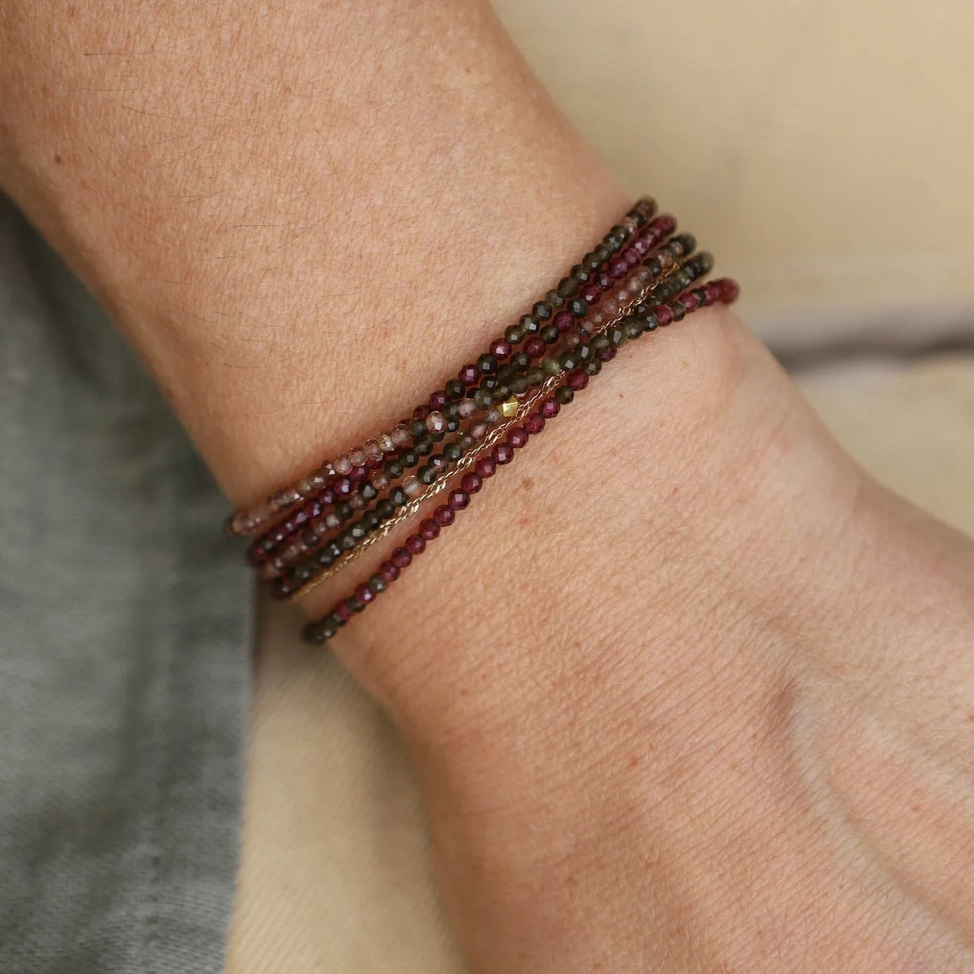 Ombre Cedar Wrap Bracelet & Necklace