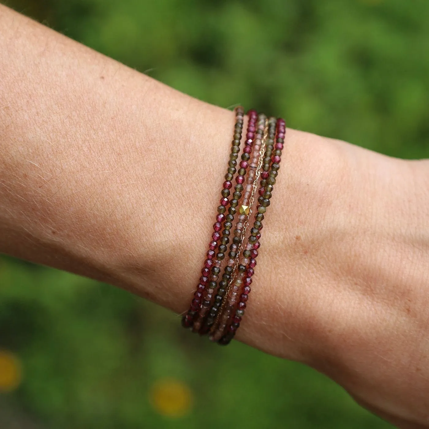 Ombre Cedar Wrap Bracelet & Necklace