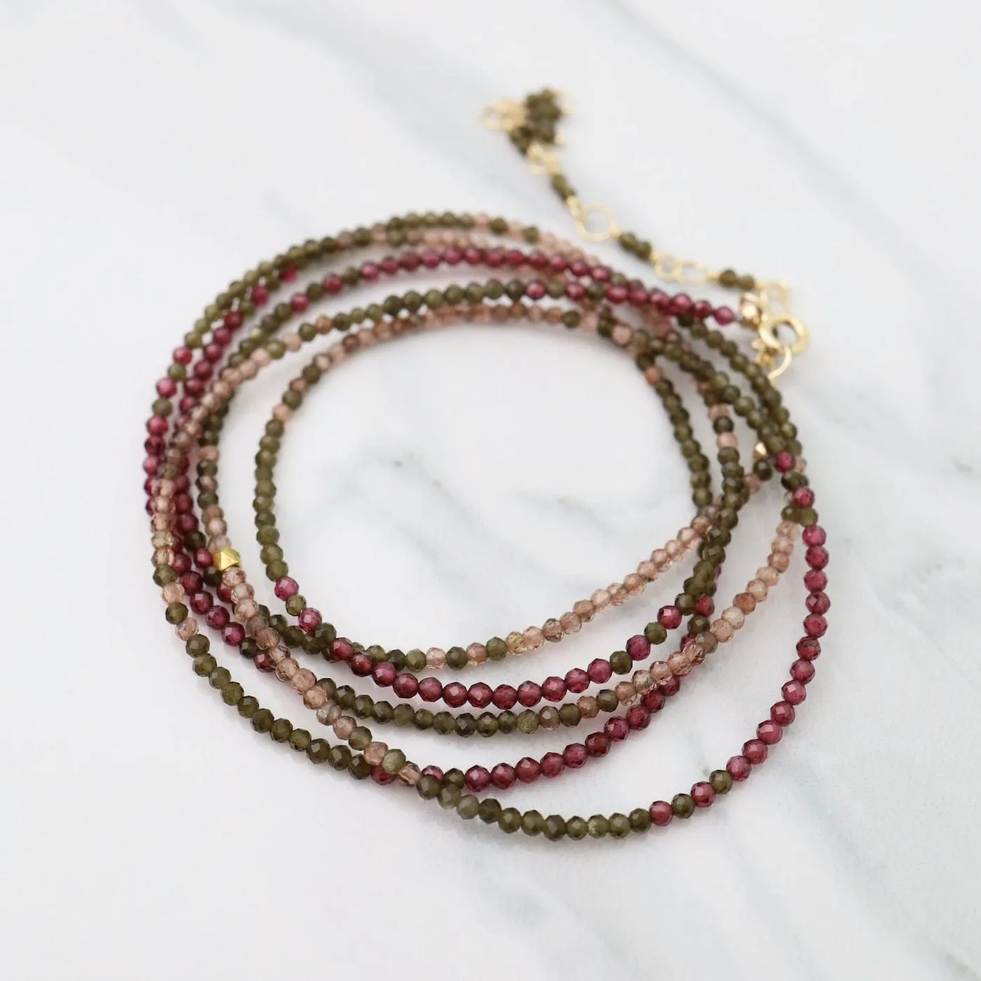 Ombre Cedar Wrap Bracelet & Necklace
