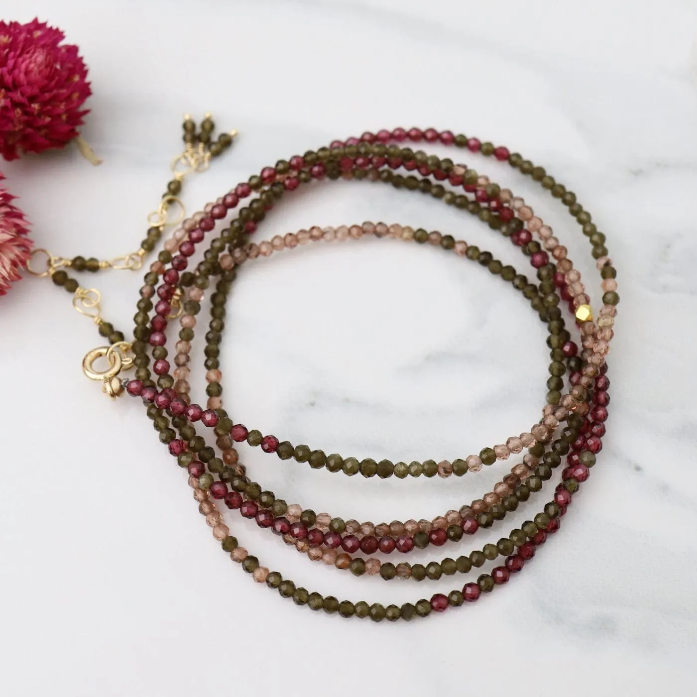 Ombre Cedar Wrap Bracelet & Necklace