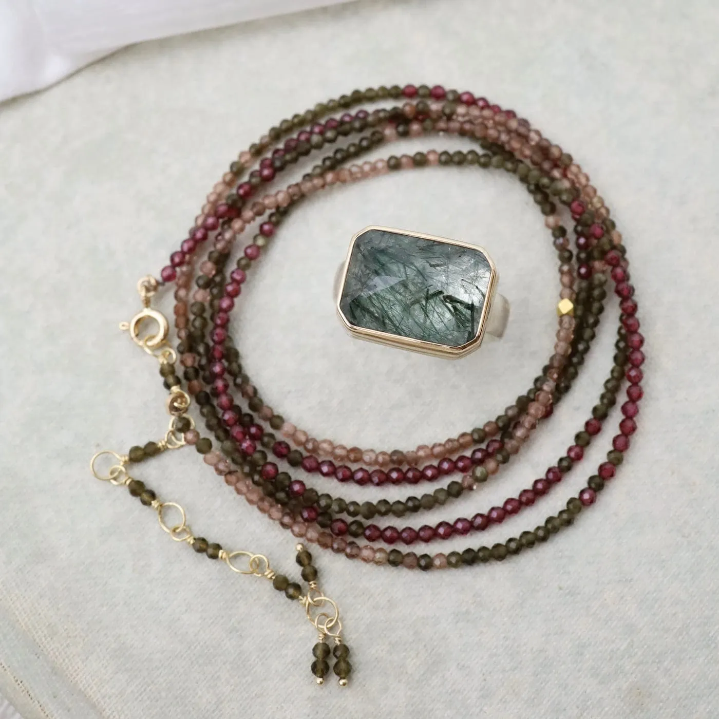 Ombre Cedar Wrap Bracelet & Necklace