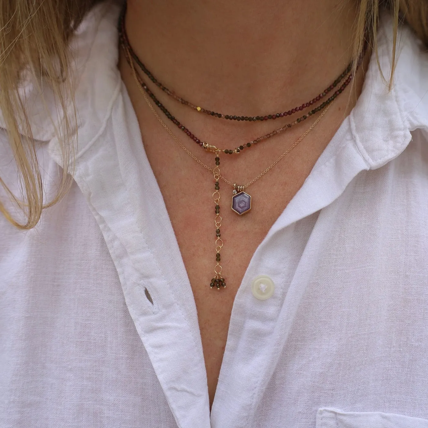 Ombre Cedar Wrap Bracelet & Necklace