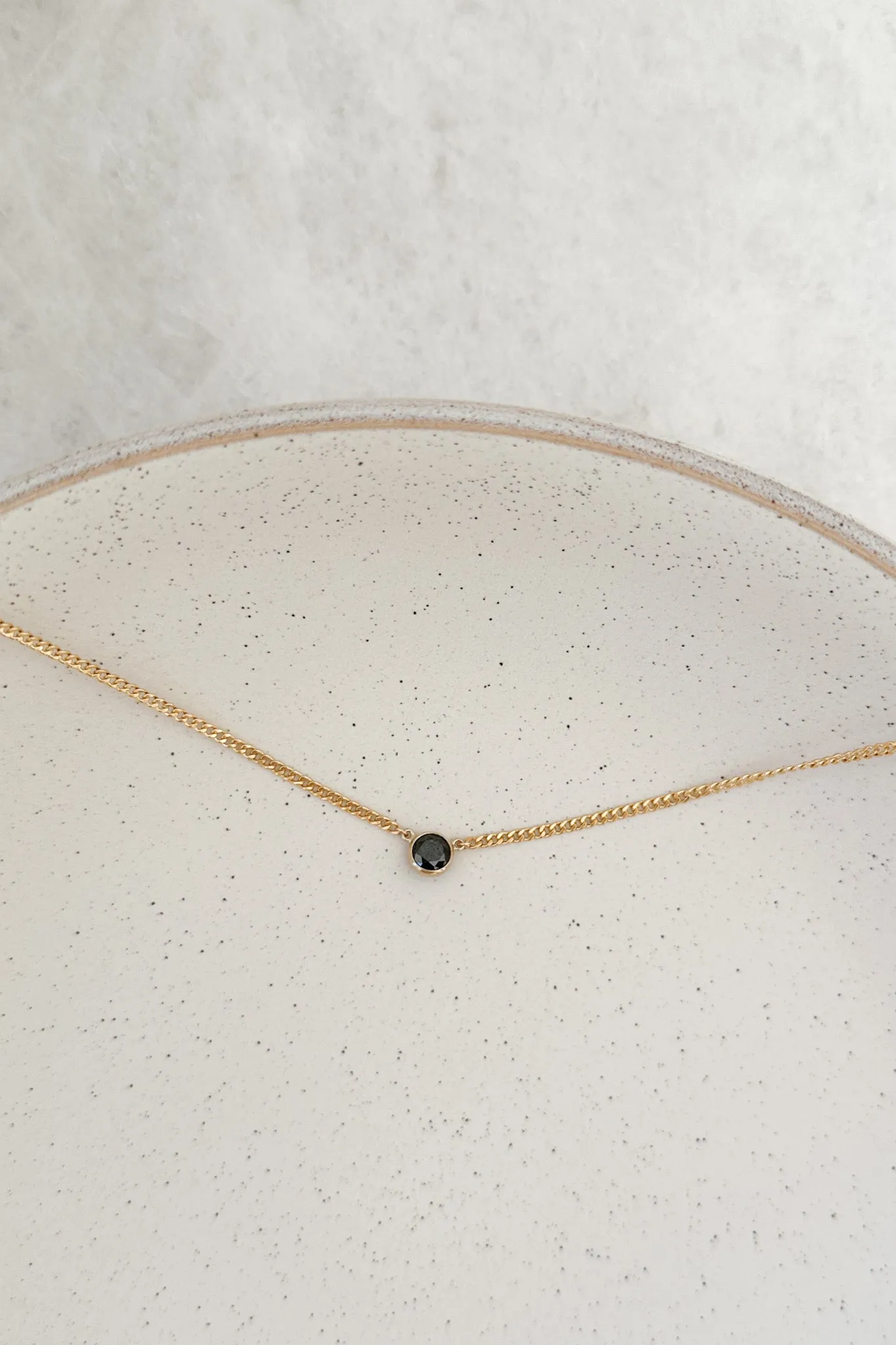 Onyx Bezel Rope Necklace
