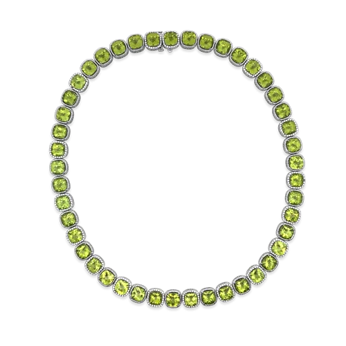 Peridot and DIamond Necklace