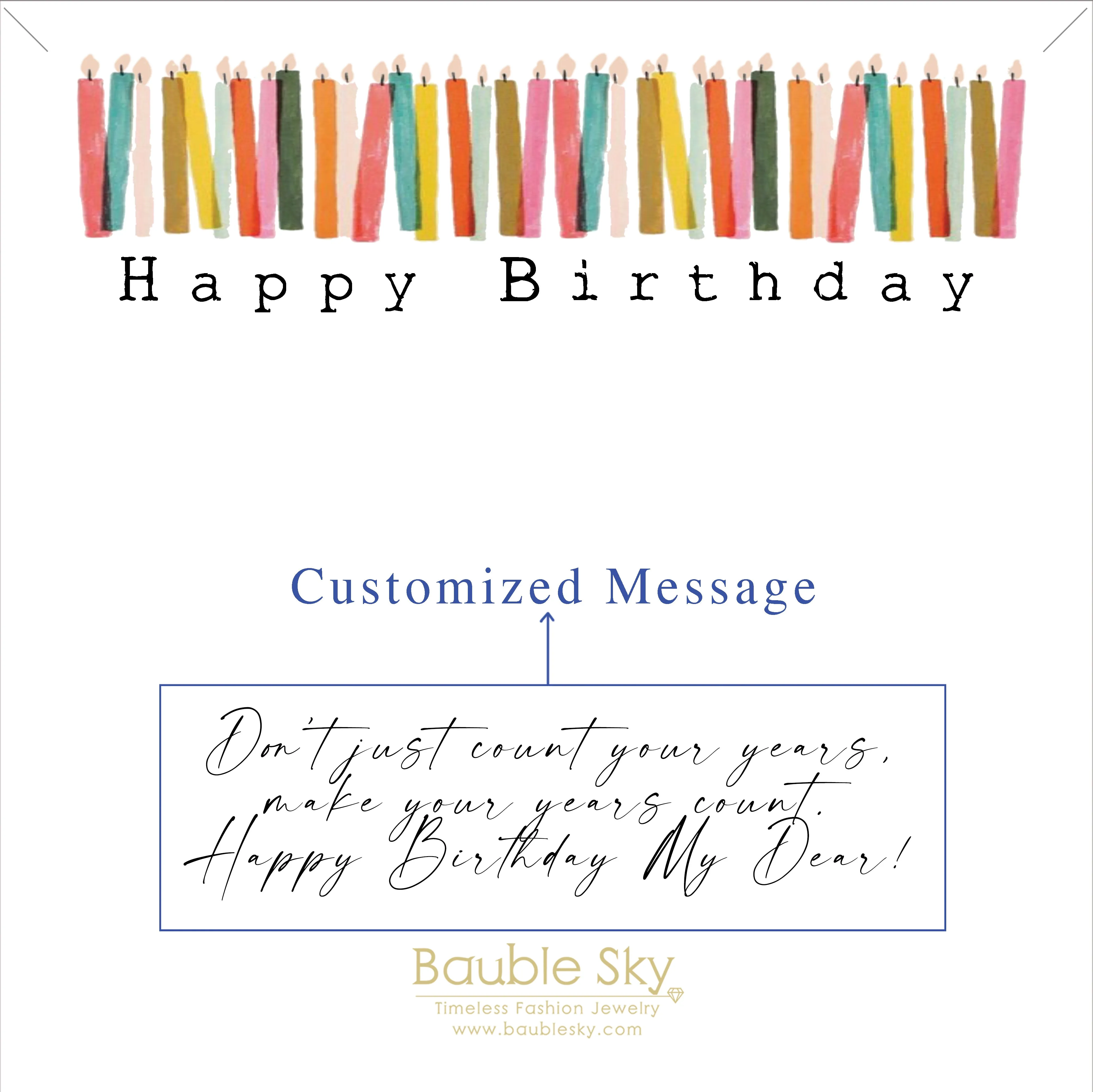 Personalized Birthday Initial Necklace