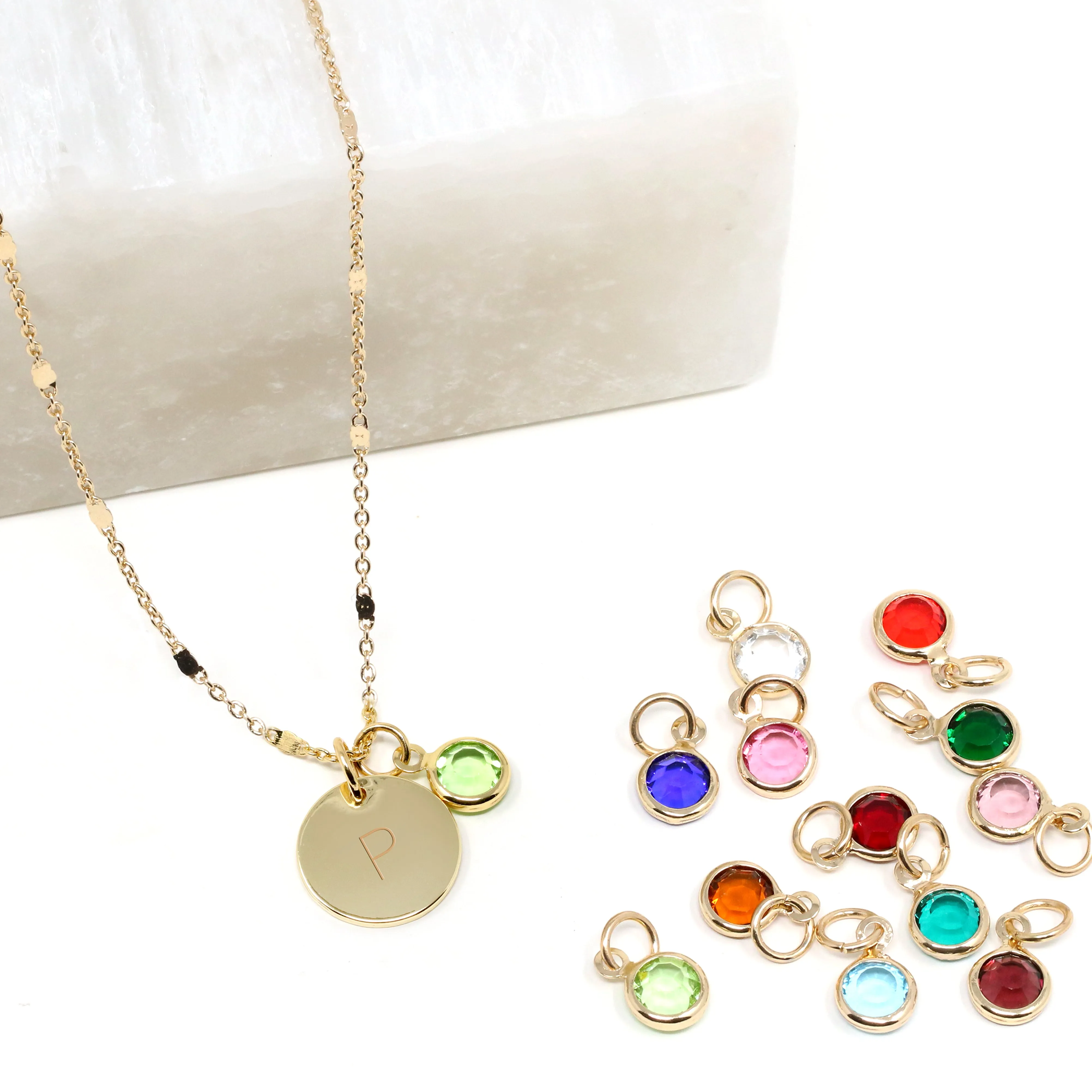 Personalized Birthday Initial Necklace