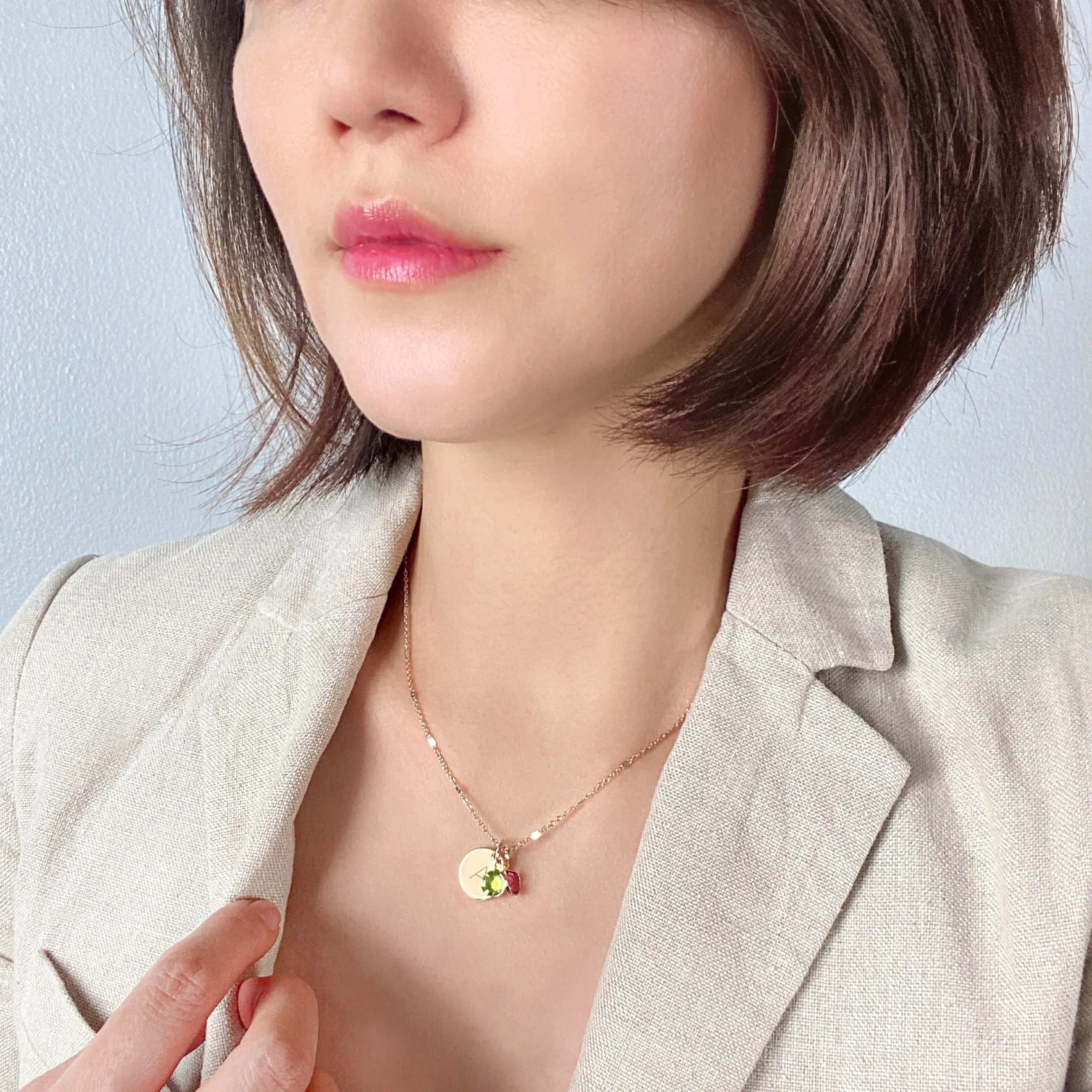 Personalized Birthday Initial Necklace