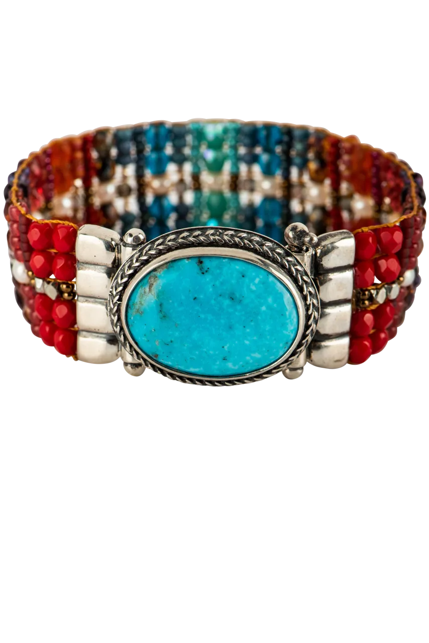 Peyote Bird Rainbow Bracelet