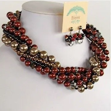 Pinot: 17” Multi Strand Pearl Necklace