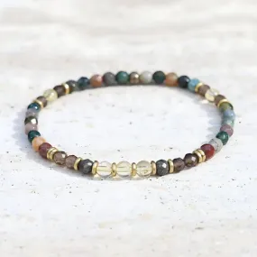 "Prosperity and Abundance" Citrine and Jasper Delicate Bracelet