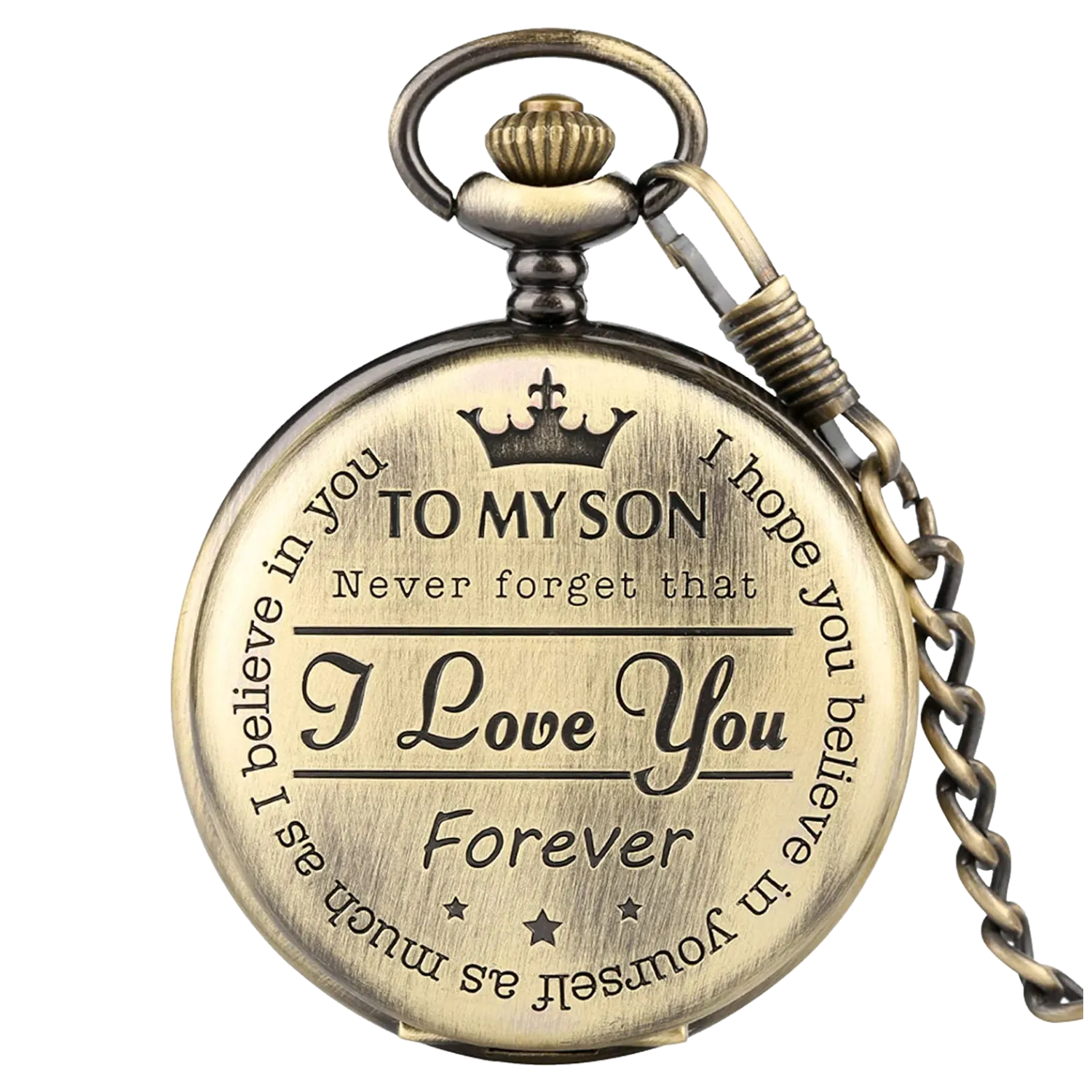 "To My Son" Bronze Pocket Watch