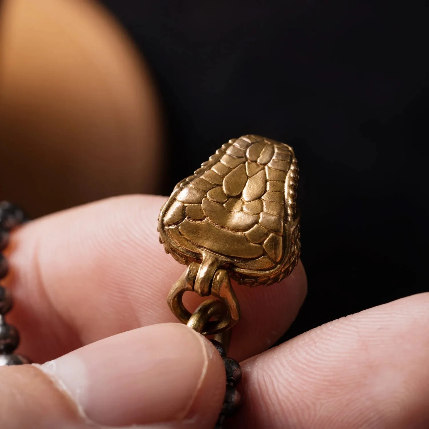 Rattlesnake Head Charm Bracelet - 4mm