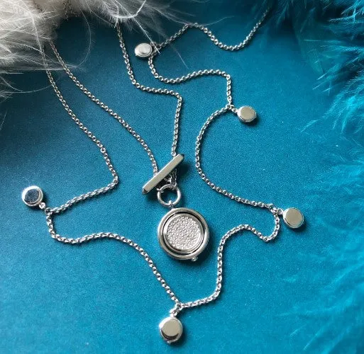 Revival Eclipse Dangle Disc Station Necklace