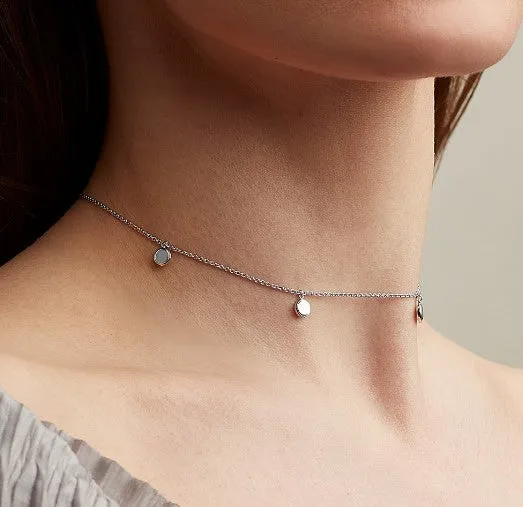 Revival Eclipse Dangle Disc Station Necklace