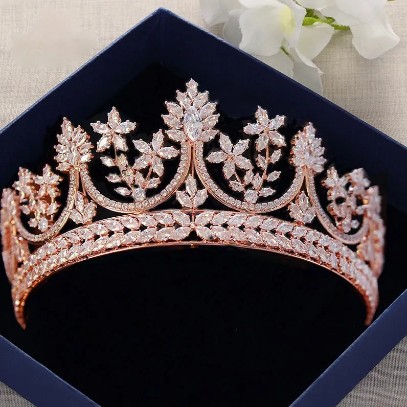 Rich Rose High-End Princess Diadem