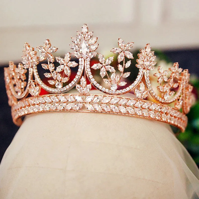 Rich Rose High-End Princess Diadem