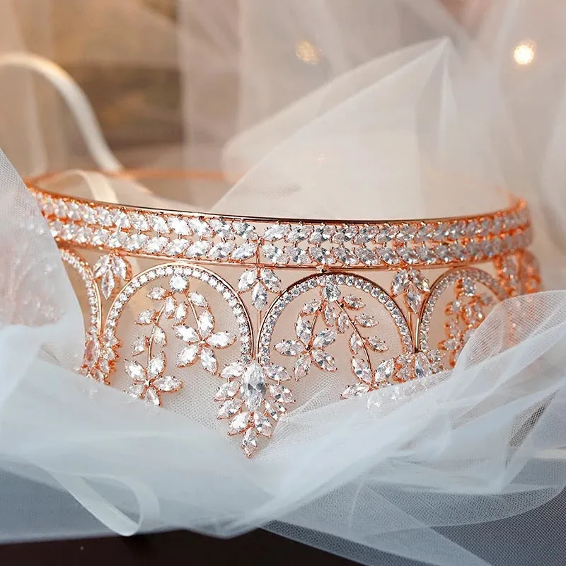 Rich Rose High-End Princess Diadem