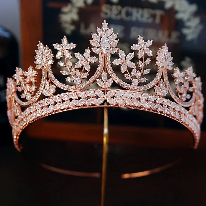 Rich Rose High-End Princess Diadem