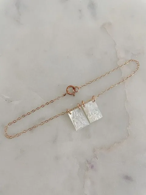 Rose Gold Scapular Bracelet