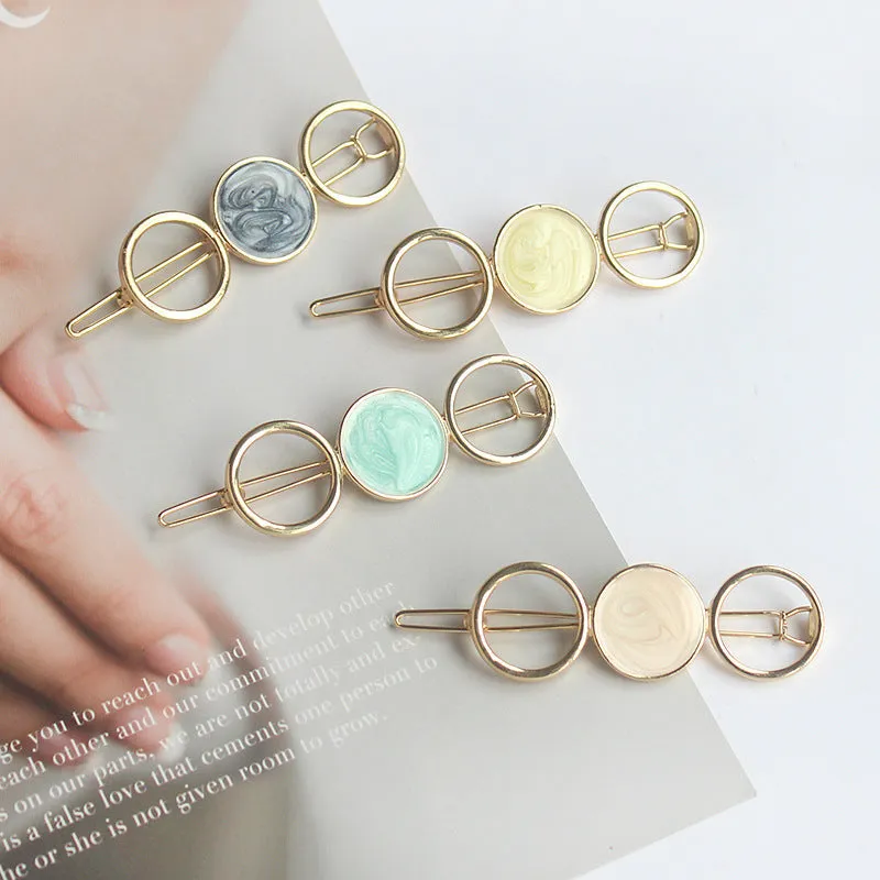 Round metal hairpin hair accessories