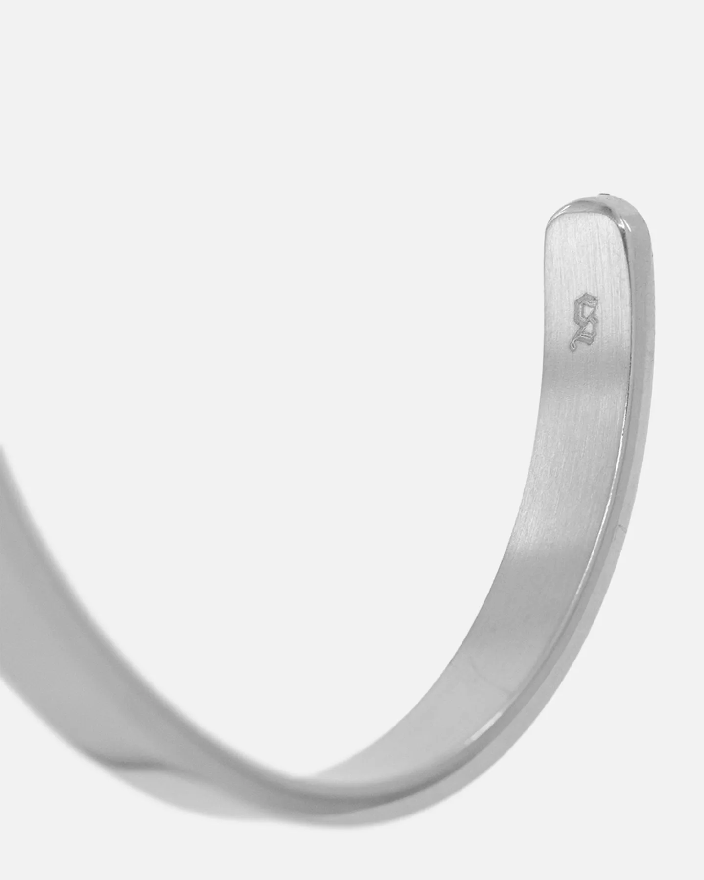 Saint Morta 6mm Adjustable Open Cuff Bracelet White Gold