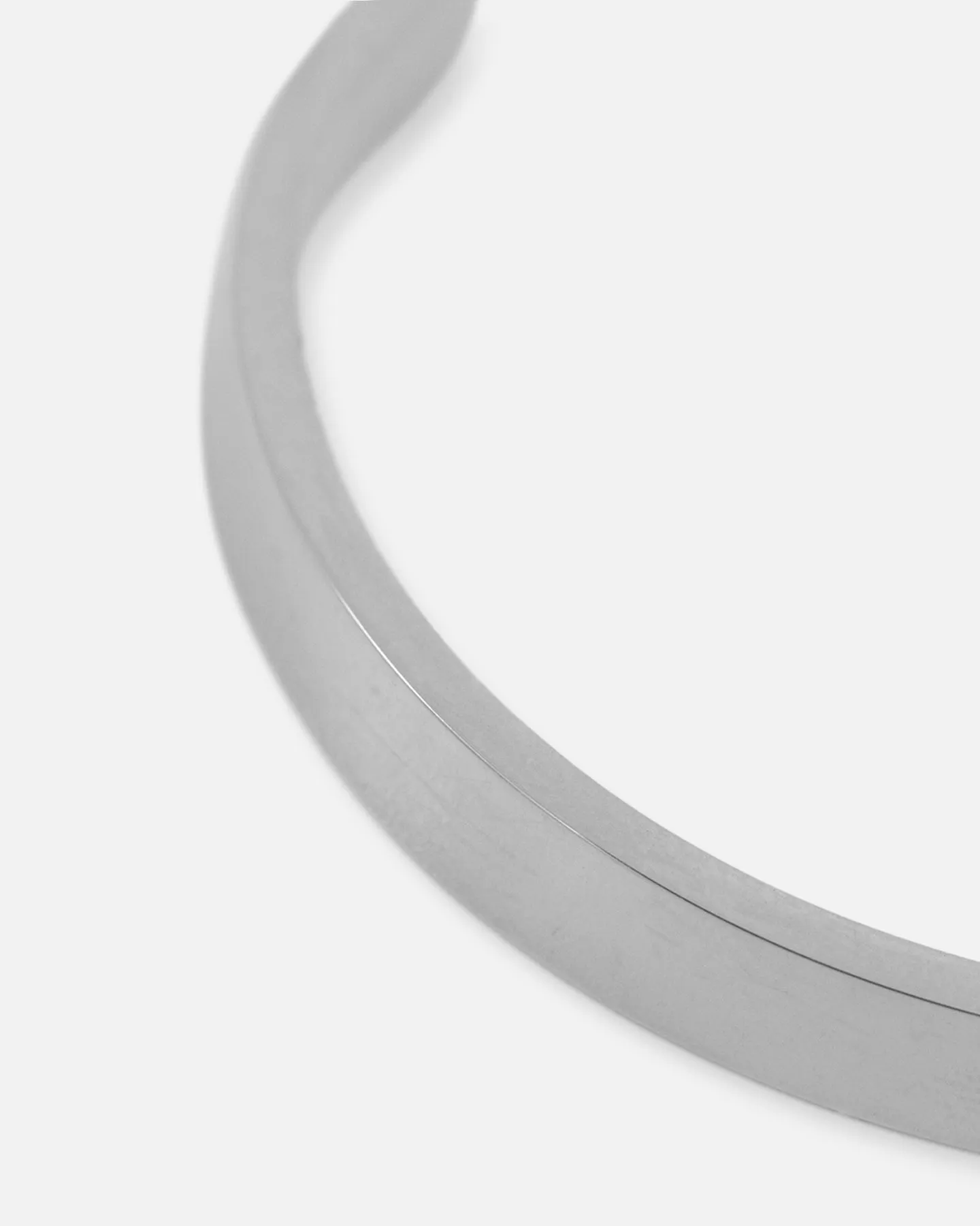 Saint Morta 6mm Adjustable Open Cuff Bracelet White Gold