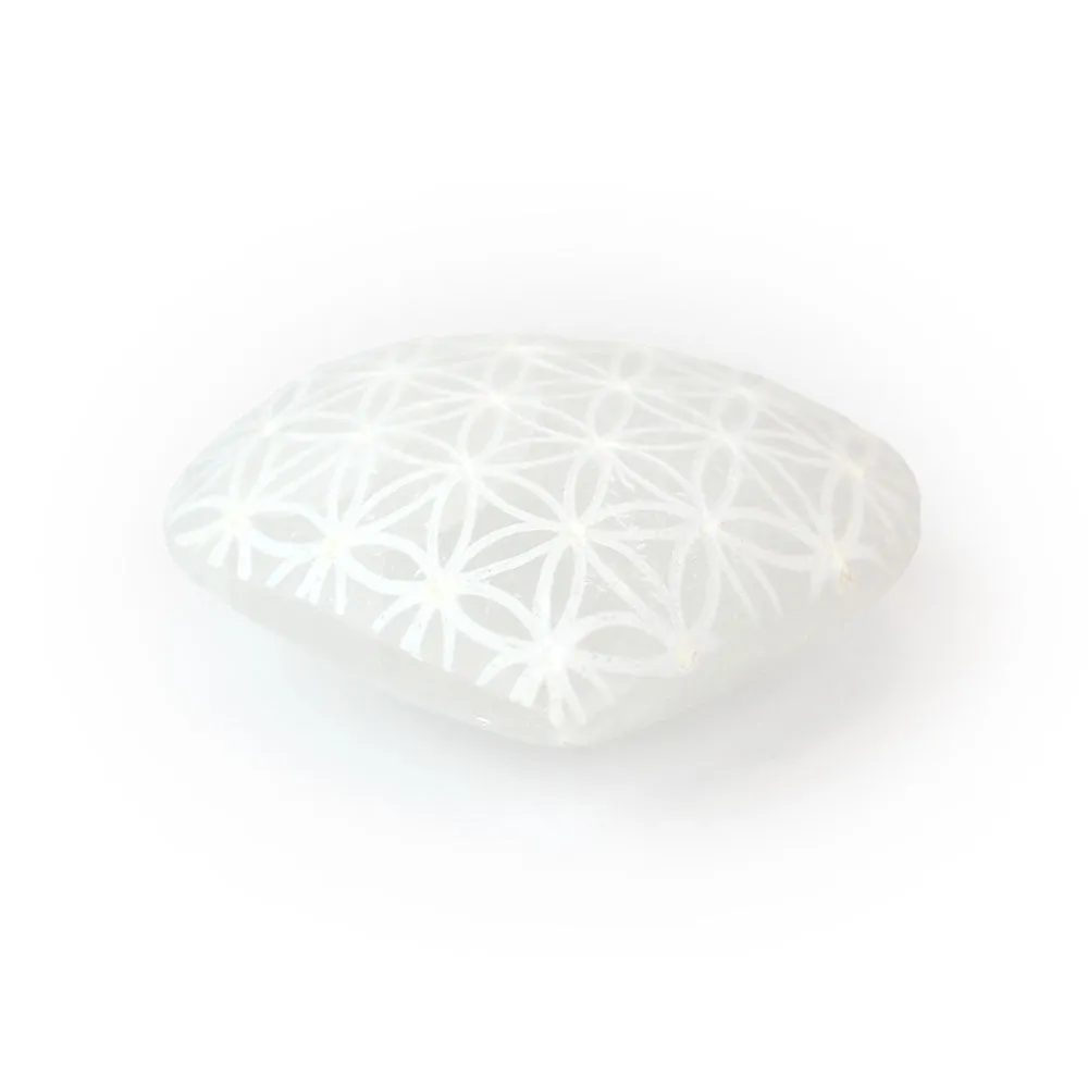 Selenite Heart Flower of Life