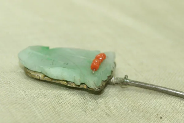 Small Chinese God Hairpin, Jade